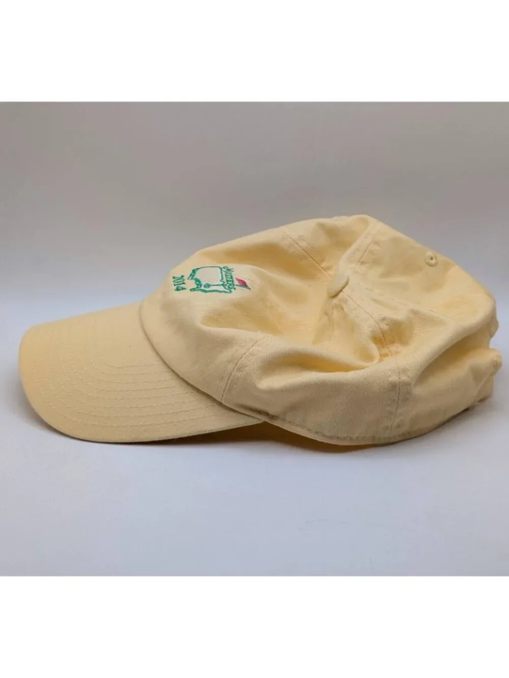 American Needle Masters 2014 Golf Hat Yellow Adjustable Strap Back Unisex Cap
